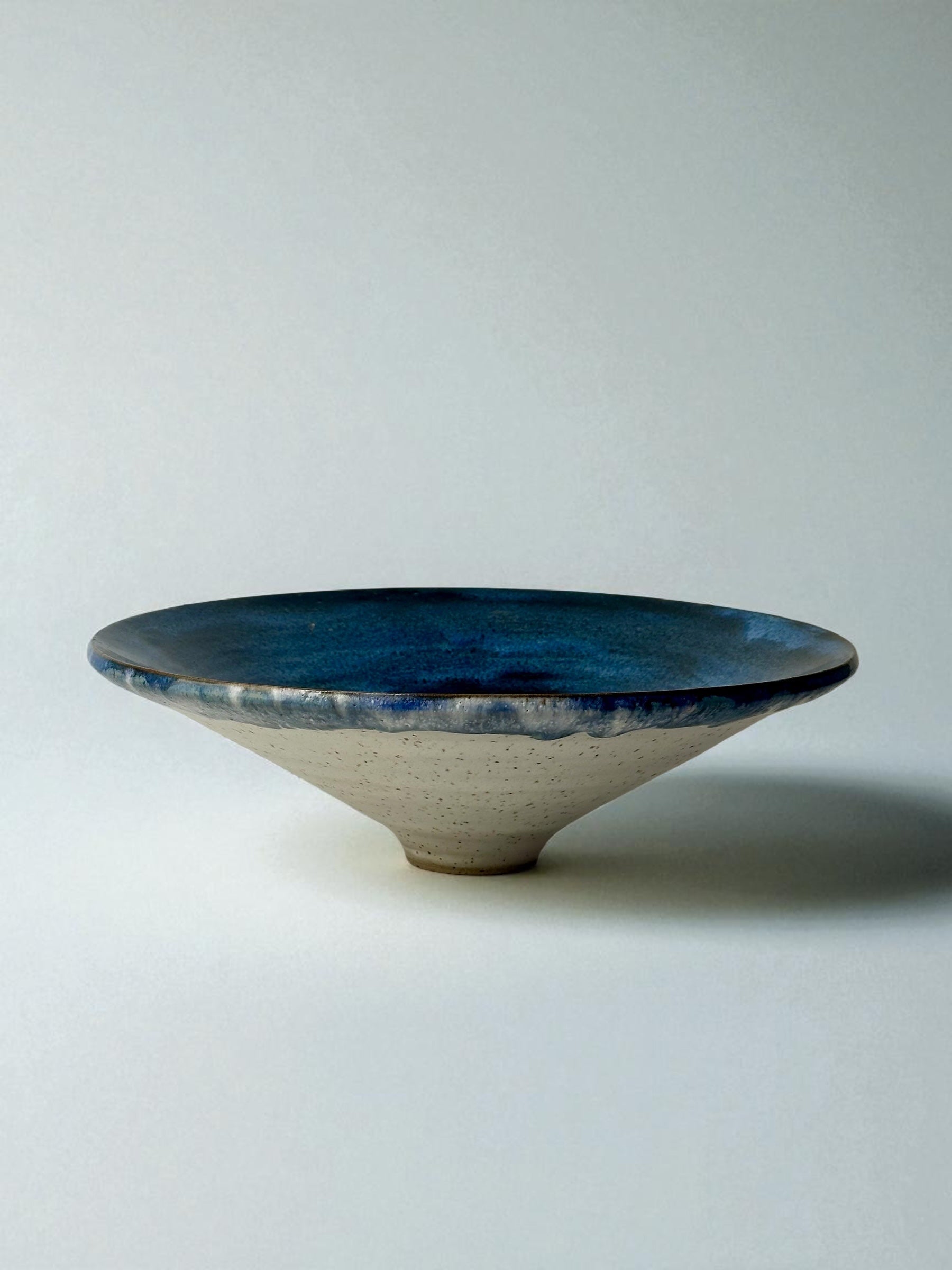 Blue Pottery Fruit Bowl