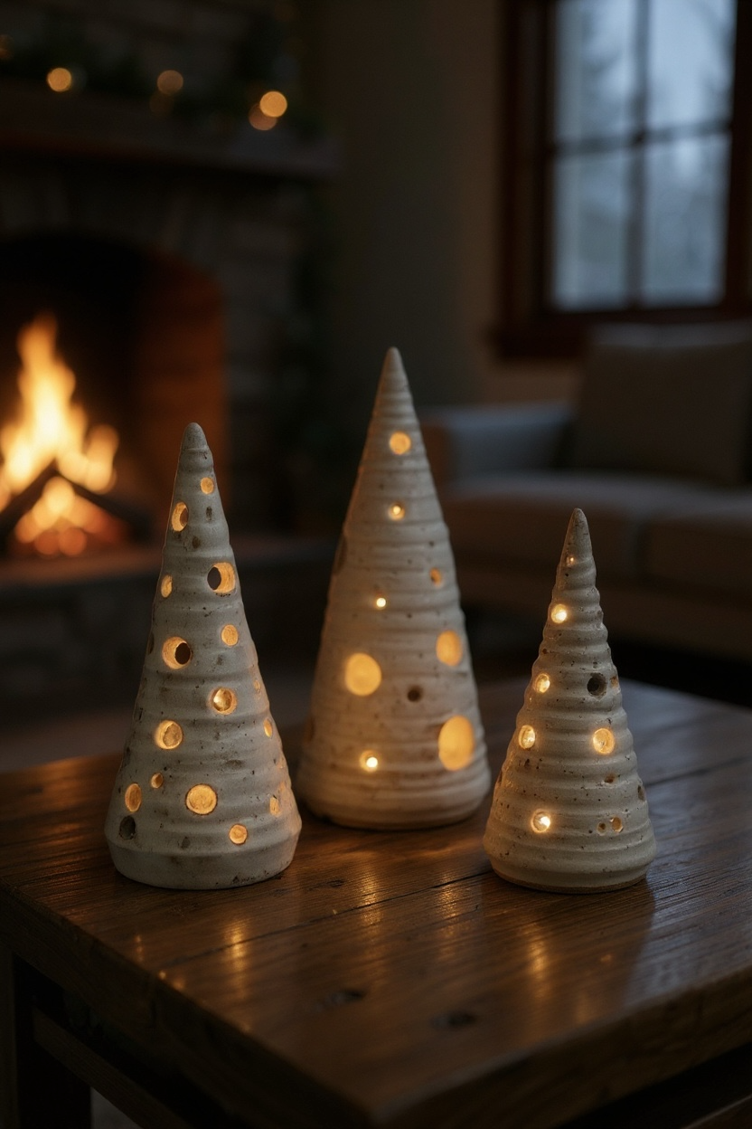 Christmas Tree Votives - Set of 3