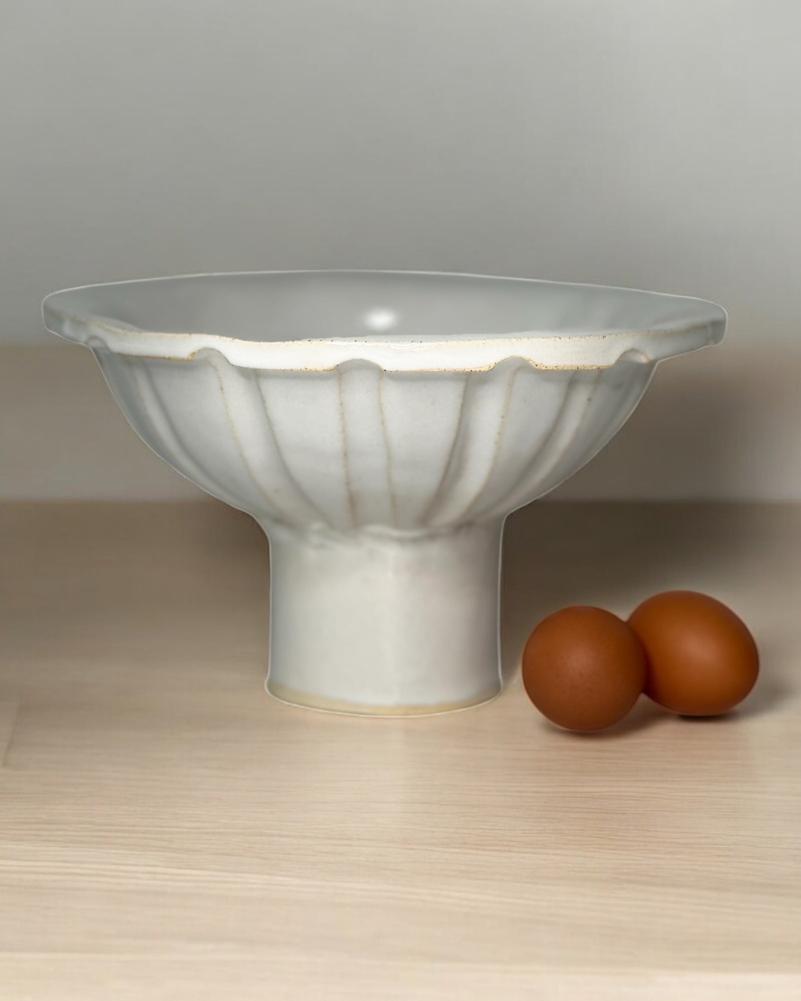 Fluted Pedestal Bowl