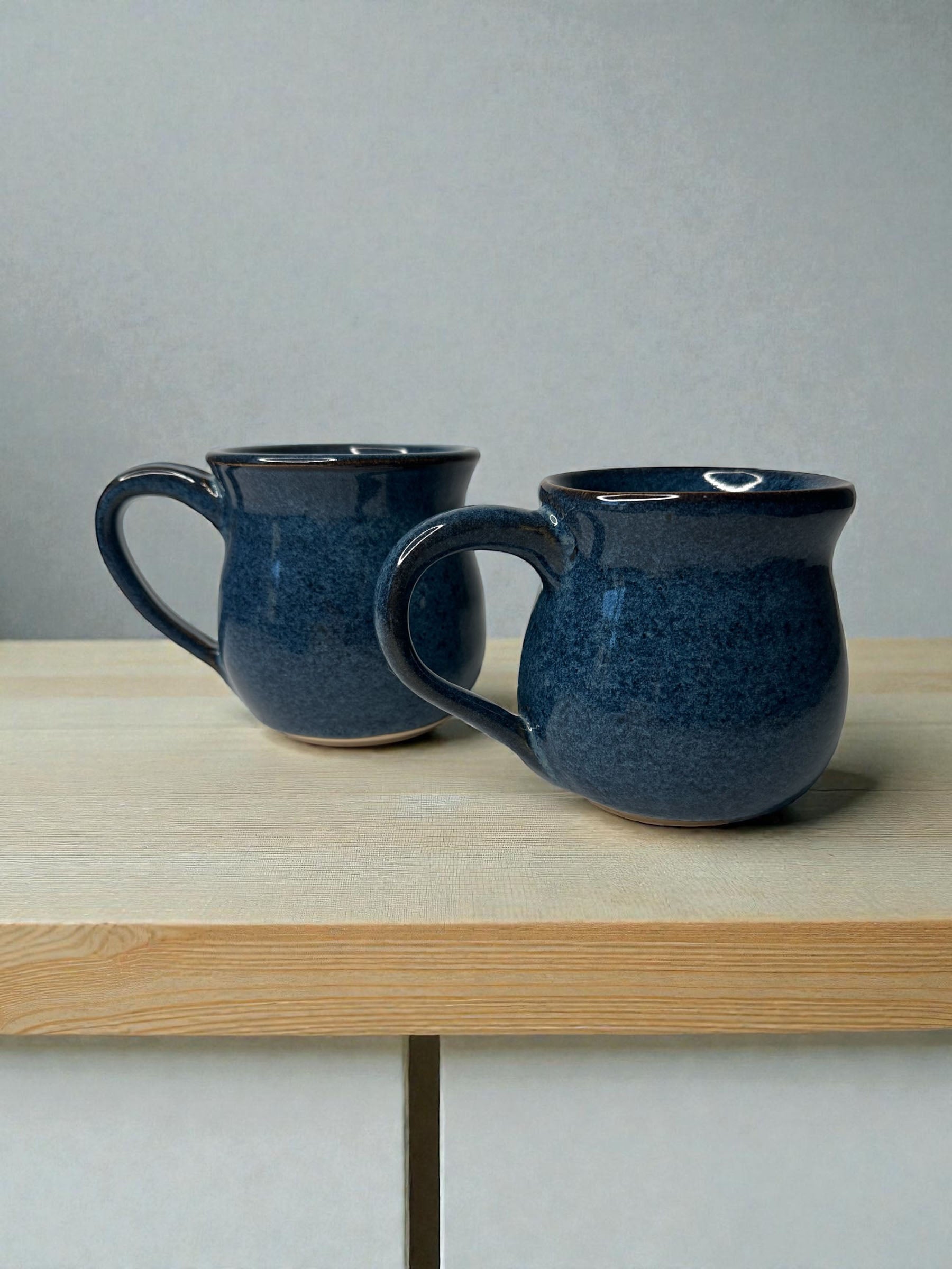 Set of Two Floating Blue Mugs