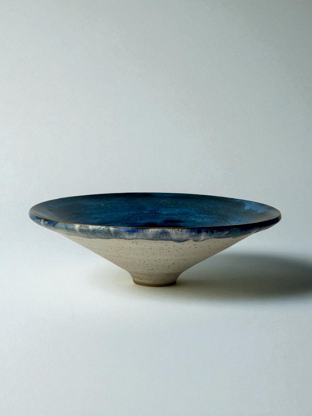 Blue Pottery Fruit Bowl