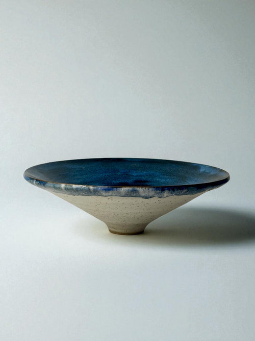 Blue Pottery Fruit Bowl