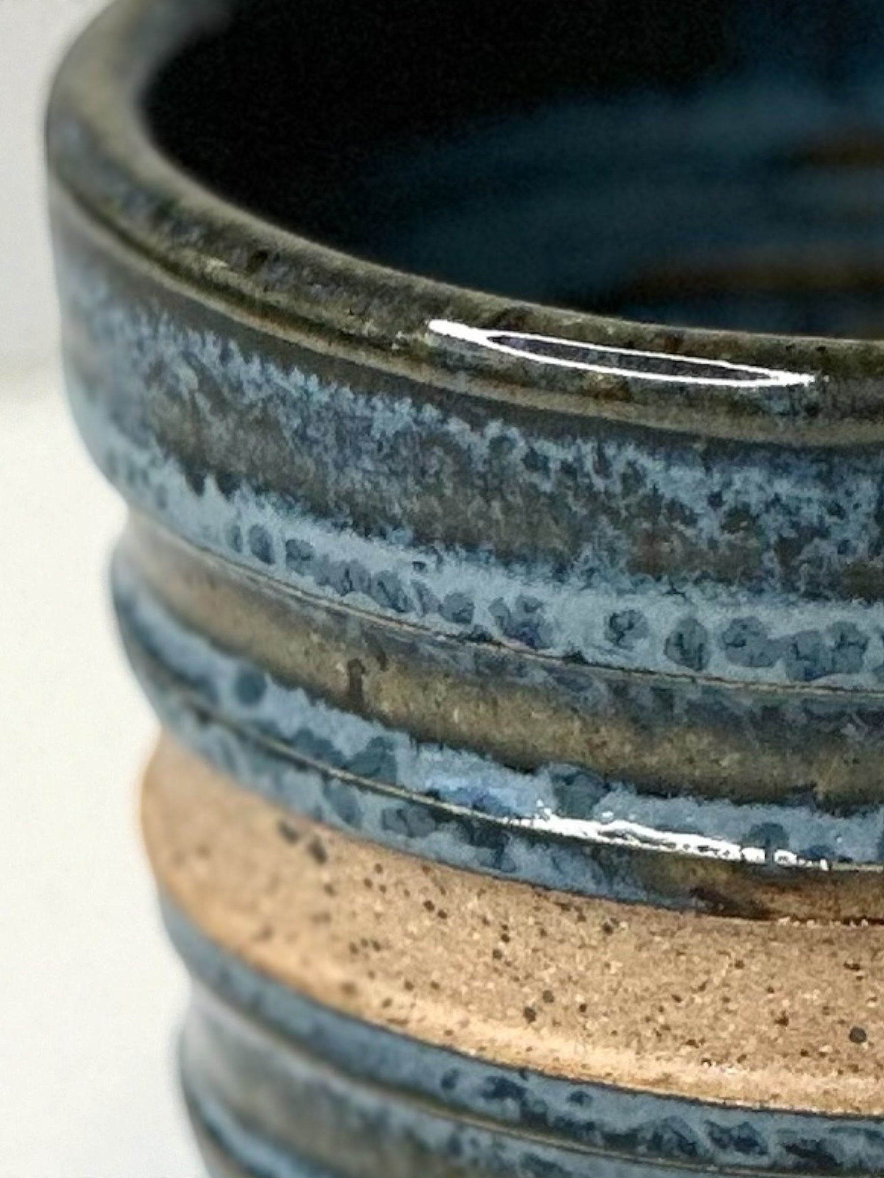 Blue Sculpted Whiskey Cup